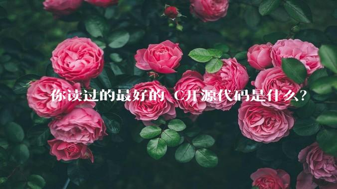 你读过的最好的 C开源代码是什么？